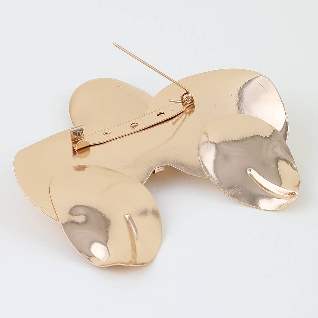 Polished Orchid Brooch