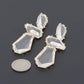 Tiered Faceted Crystal Drop Earrings