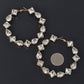 Multi Rhinestone Hoop Earrings