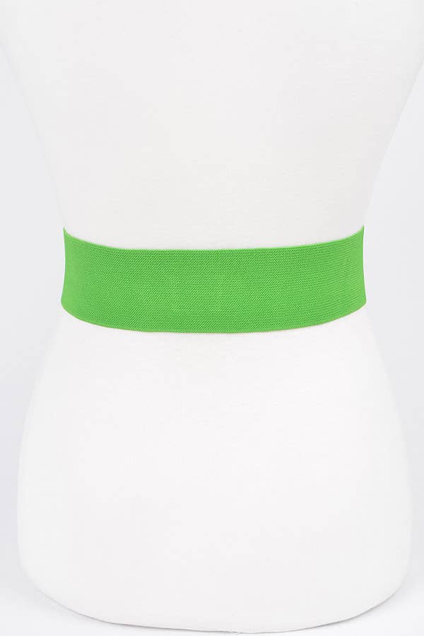 Double Satin Flower Elastic Belt