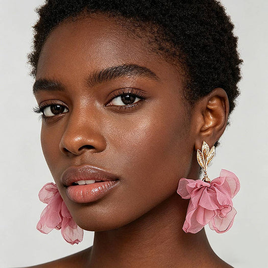 Blossoming Rose Drop Earrings