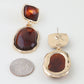 Tortoise Marble Stone Drop Earrings