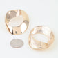 Multi Polished Twist Loop Earrings