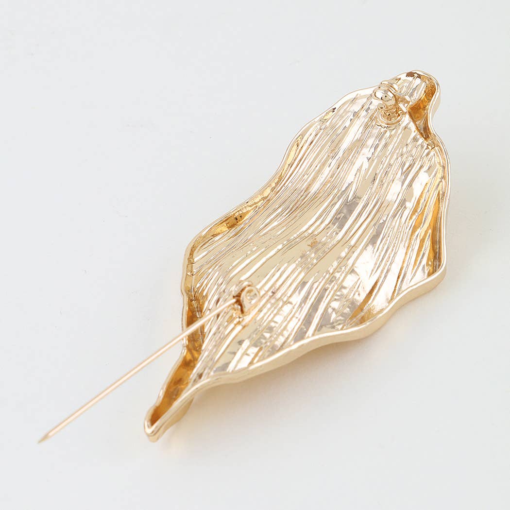 Hammered Ripple Brooch