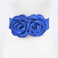 Double Satin Flower Elastic Belt