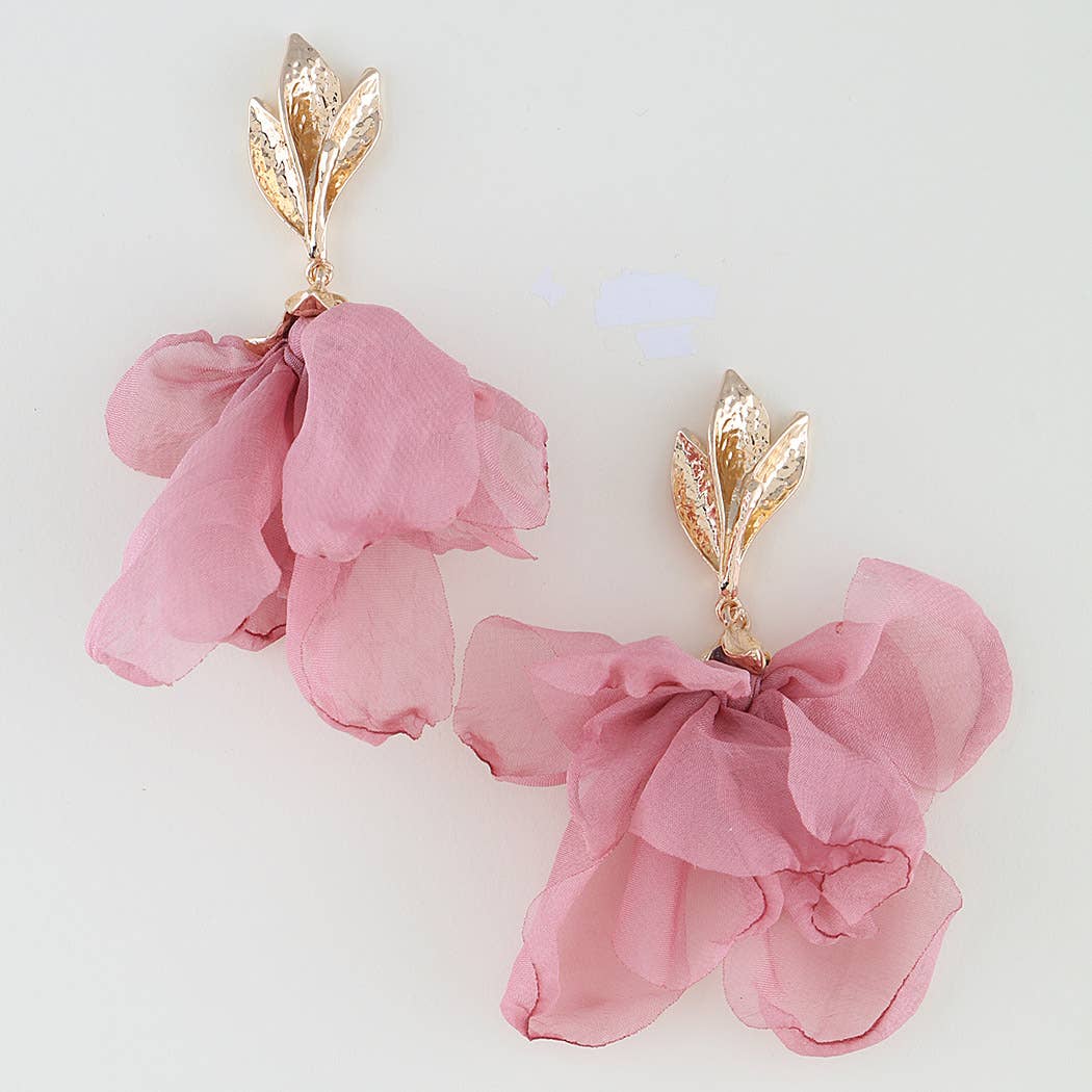 Blossoming Rose Drop Earrings