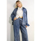 WASHED DENIM SHIRTS JACKEET AND PANTS SET