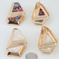 Abstract Mirror Gemstone Earrings