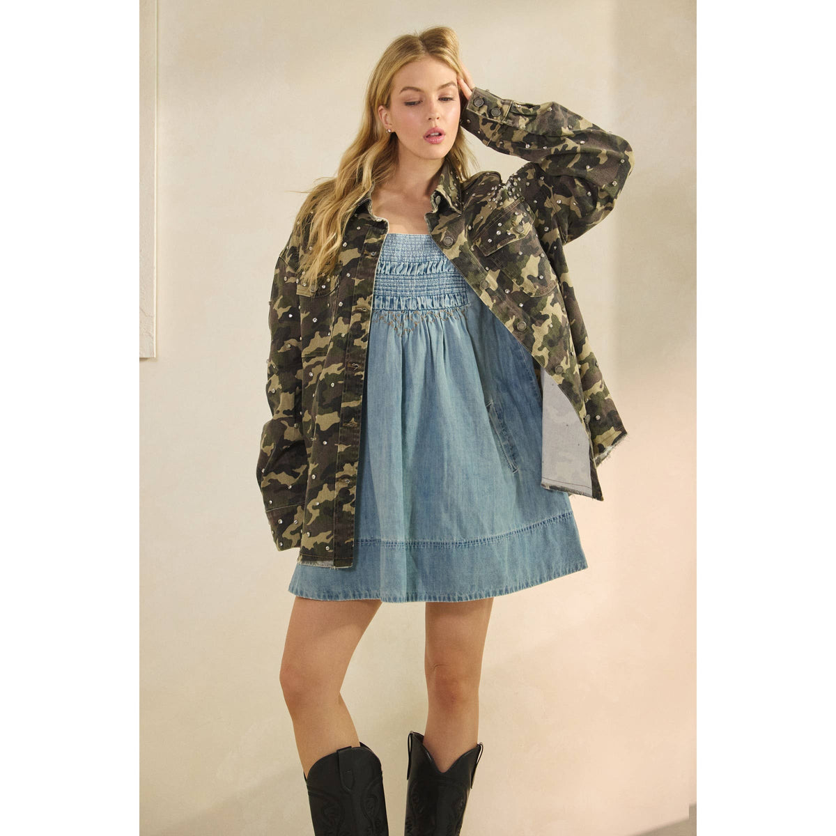 Rhinestone Camo Jacket