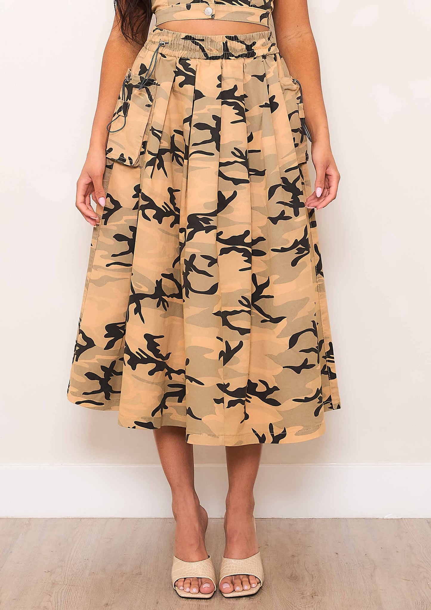 Camo Midi Skirt
