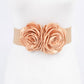 Double Satin Flower Elastic Belt