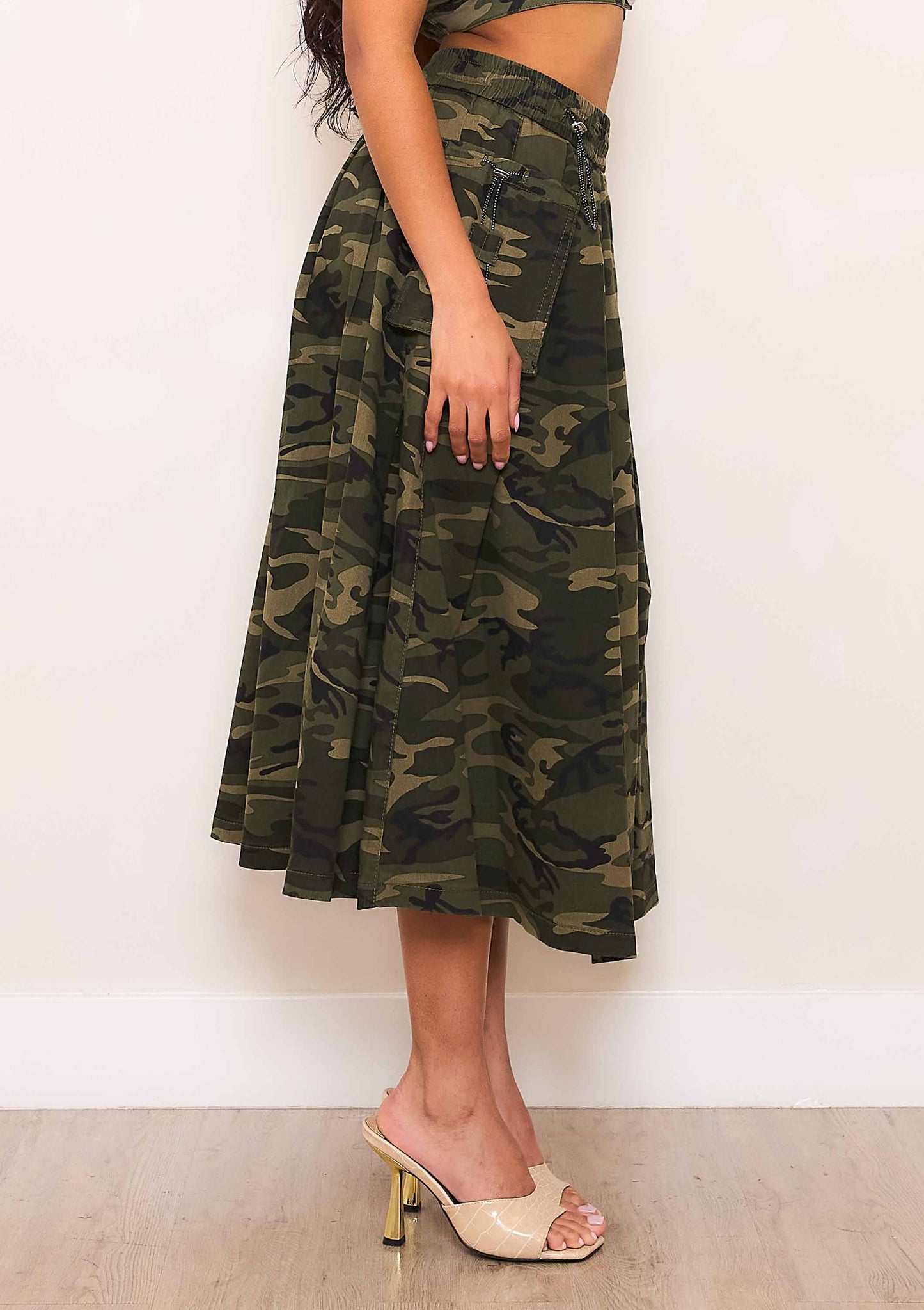 Camo Midi Skirt