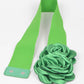 Double Satin Flower Elastic Belt