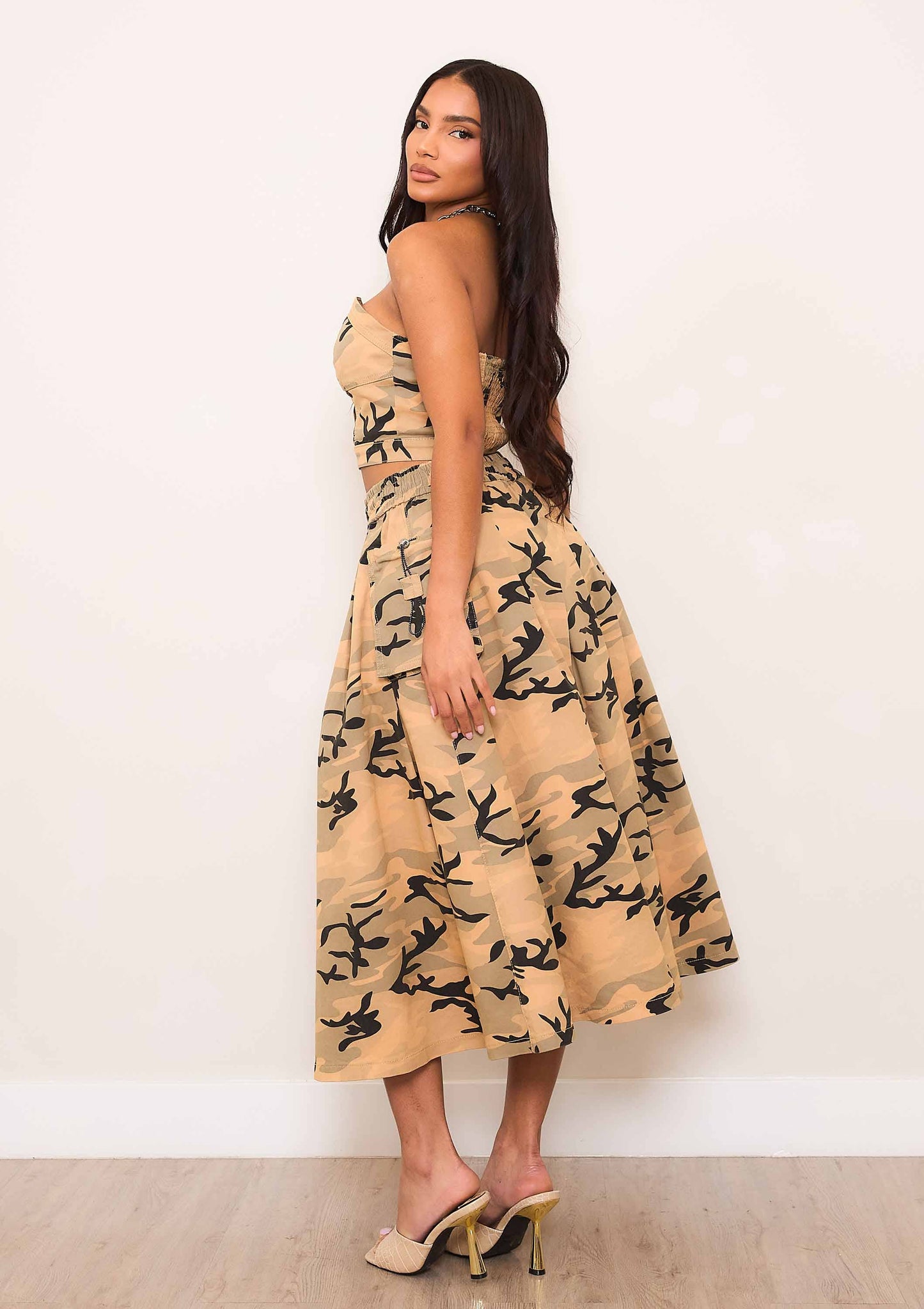 Camo Midi Skirt