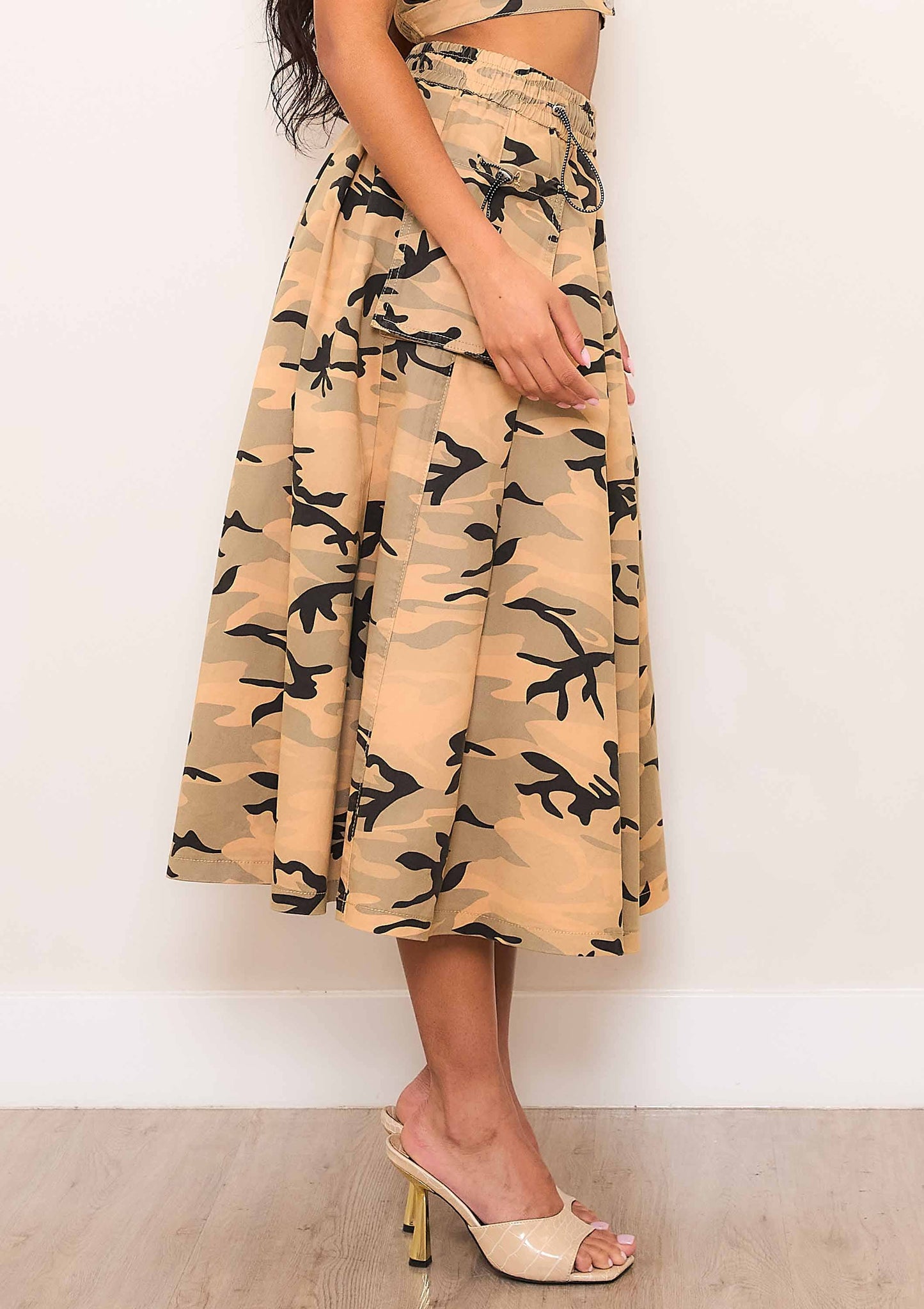 Camo Midi Skirt