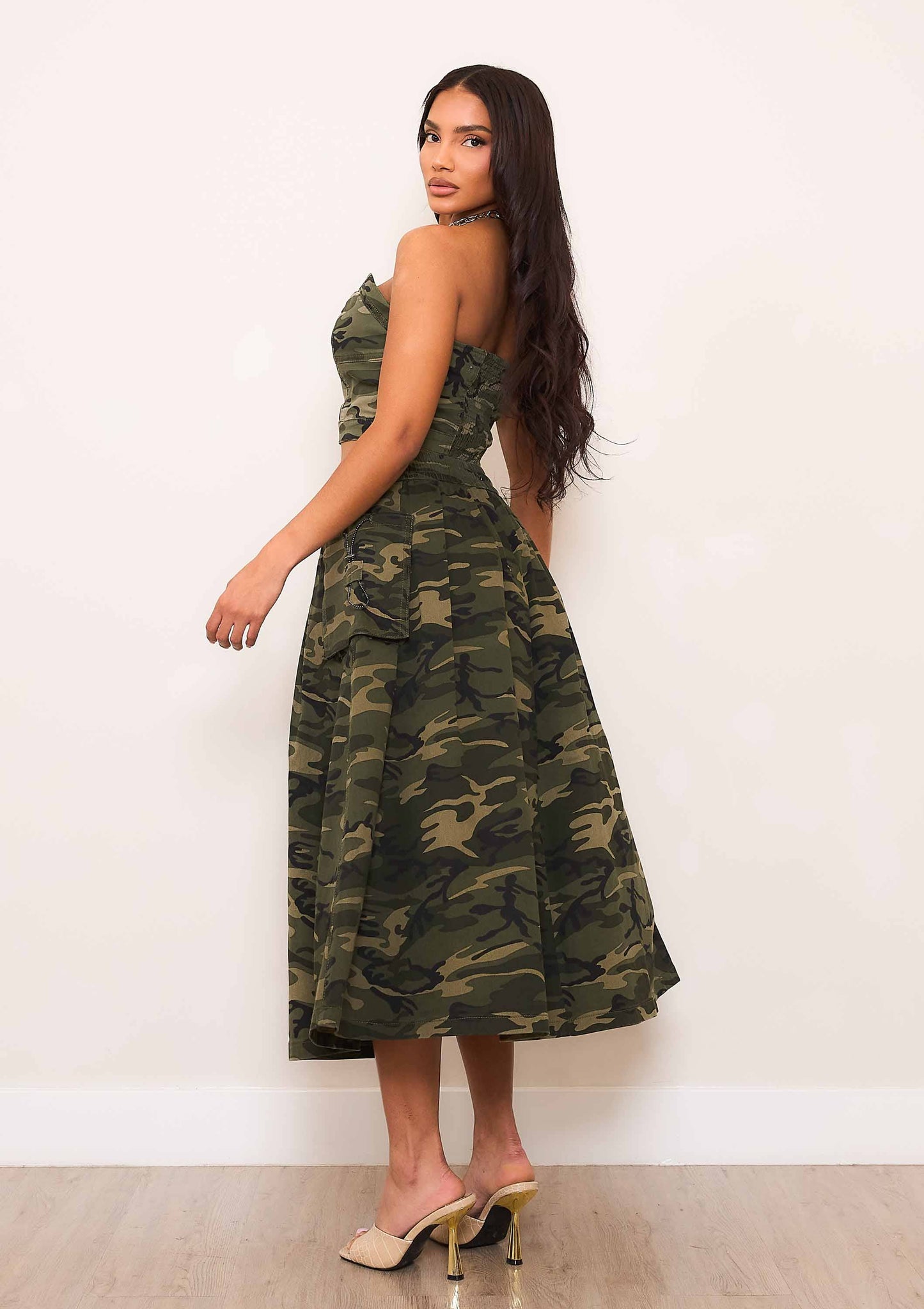 Camo Midi Skirt