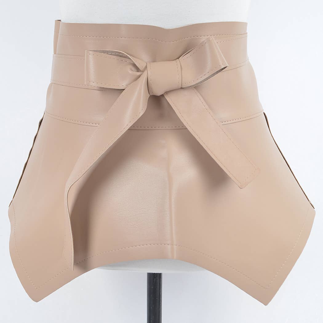 Faux Leather Skirt Belt