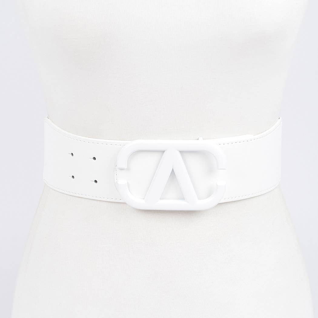 Color Metal Buckle Elastic Belt