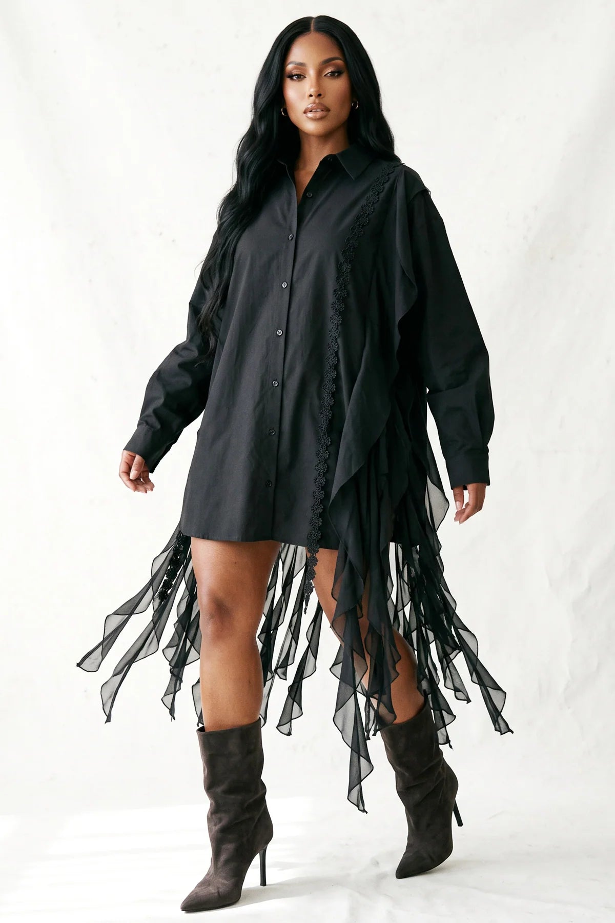 CASCADE RUFFLE BLOUSE