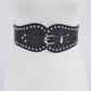 STUDDED WIDE STRETCH BELT