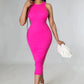TANK YOU DRESS-HOT PINK