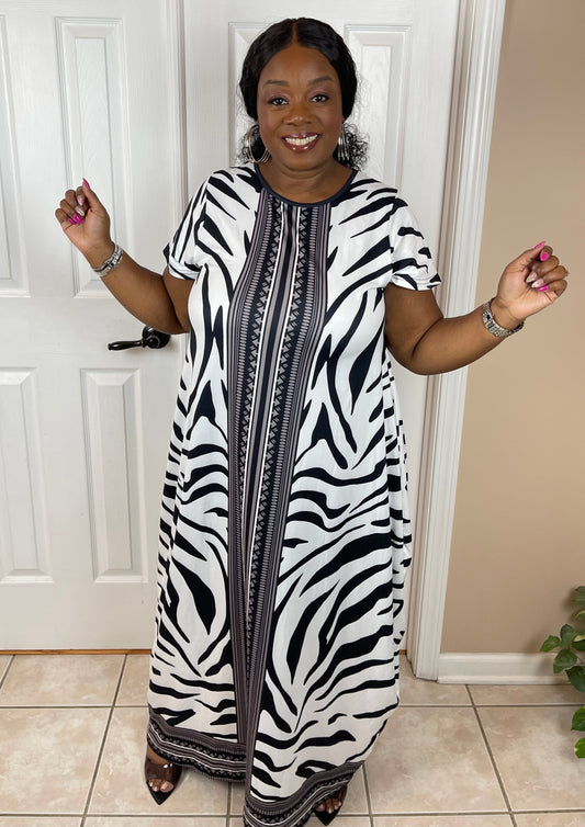 ZEBRA STRIPES DRESS