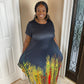 FLAMING COLORS DRESS
